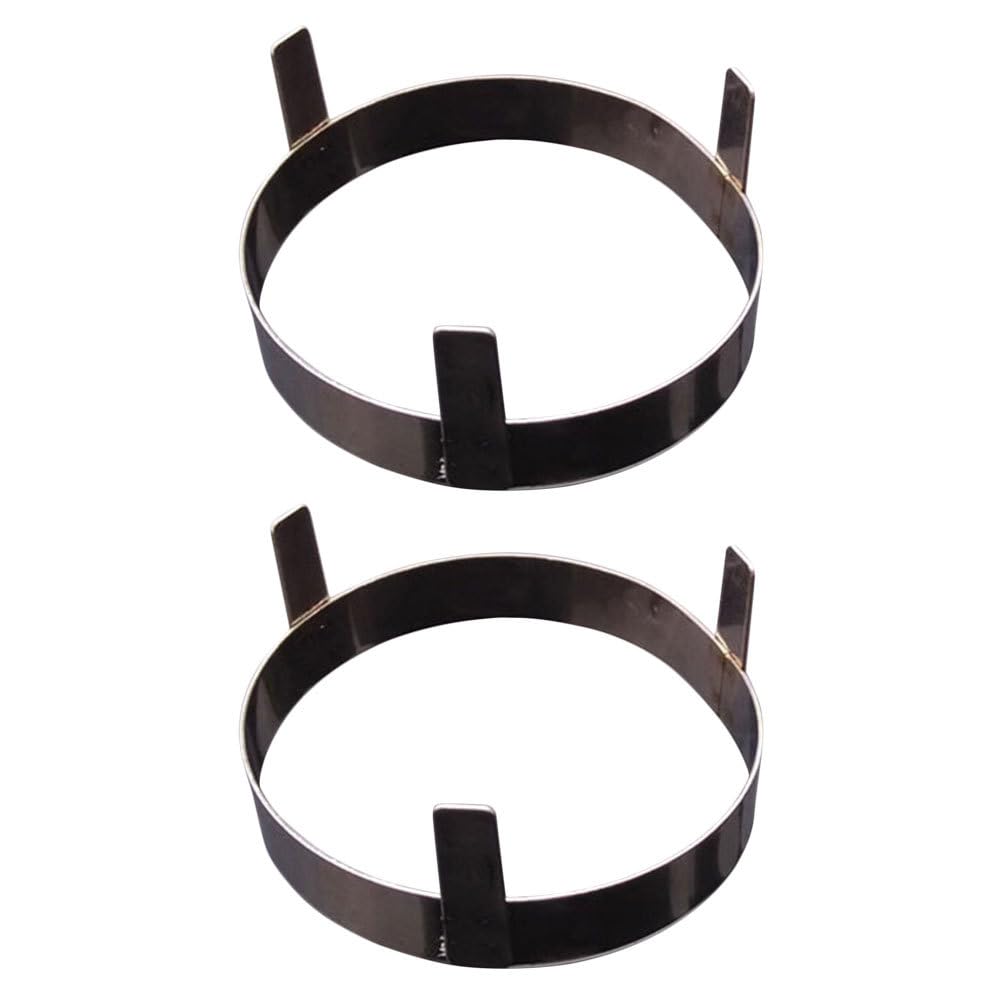 Cabilock 2 Pcs Stainless Steel Coconut Soup Rack, Round Coconut Holder, Silver, 3.93 X 3.93 X 1.57 Inch, Home Use, Comfortable Grip, Lightweight