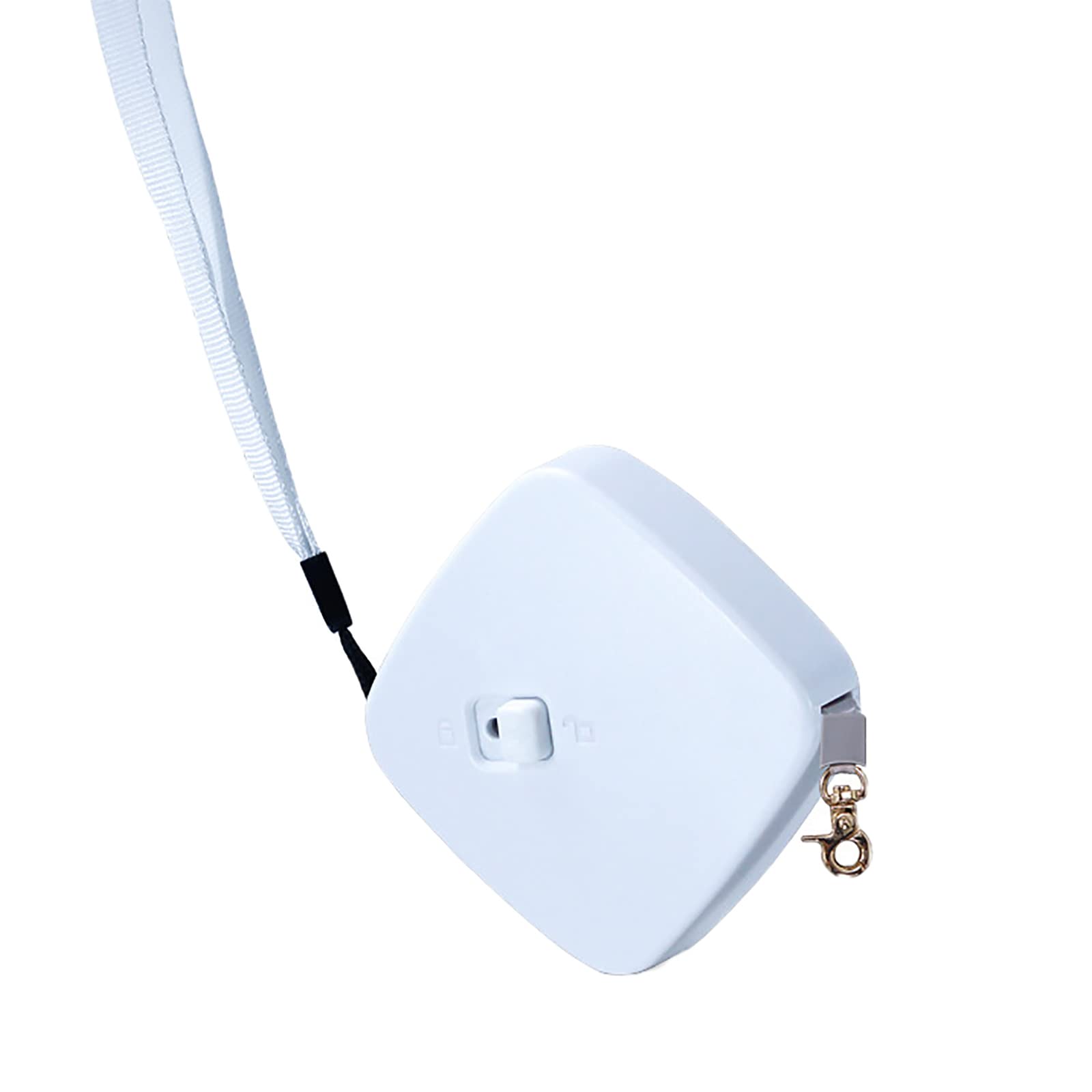 Correa retráctil para perros de tamaño mediano y pequeño, 360°, correa para perros retráctil, extensible, de nailon resistente de 3 metros, color blanco, 2 m/6,5 pies