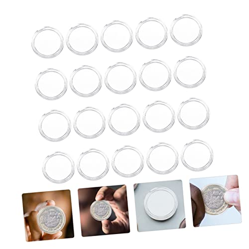 100pcs Protectores de Monedas Plásticos Transparentes miniatura 4