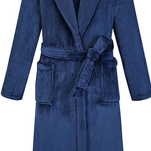 Winter Flannel Men's Robe Pajamas Plus Size Pajamas Thickened Coral Fleece Homewear Homewear Loose Bathrobes3