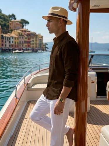 Image of NexaFlair Man's Casual | Formal | Linen| Cotton | Regular Wear Collared | Fit Shirt for Men