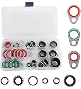 60PCS AC O Ring Kit&AC Seal Kit for AC Compressor,O Ring Assortment Kit for Air Conditioning Part...