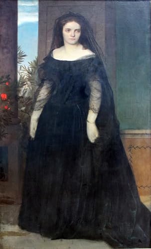Toile d'art portrait Fanny Janauschek par Arnold Böcklin finition haut de gamme