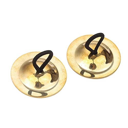 Andoer AGJ2116194705426CX 2Pcs Finger Cymbals Belly Dancing Gold Musical Instrument thumb #3