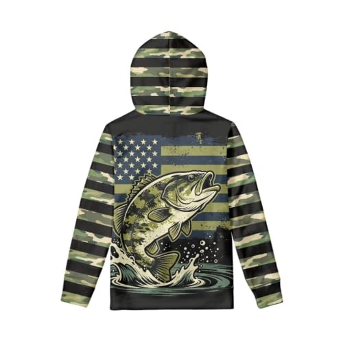 Image of WELLFLYHOM Boys Hooded Sweatshirts Hoodie Pullover Cool Graphic Crewneck Blouses Size 6-16