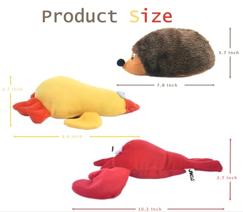 JKW Set de 3 Juguetes de Peluche para Perros miniatura 5