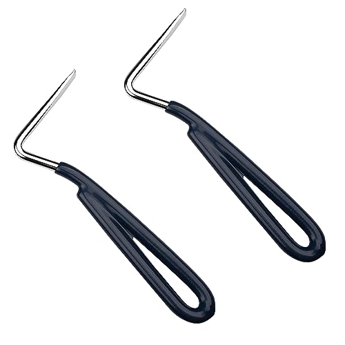 Bohue 2Pcs Hoof Pick Pear Shaped Hoof Pick Horseshoe Trimmer Horseshoe Repair Tool Hoof Care for Horse Donkey Goat (Random Color) - Image 3