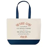 ✔️ Pratique et spacieux – Suffisamment spacieux pour transporter vos provisions, affaires de plage ou documents. Une touche de bleu marine élégante pour un look simple mais raffiné.