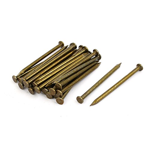 Aexit Fiber Concrete Fastener Cement Wall Carbon Steel Point Tip Wire Nails 4.5mmx80mm 30PCS Model:71as559qo167