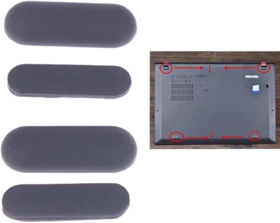 4pcs Bottom Case Rubber Foot Pad Stand Replacement Base Feet for Laptop Compatible with X1 Carbon 5th 6th Generation