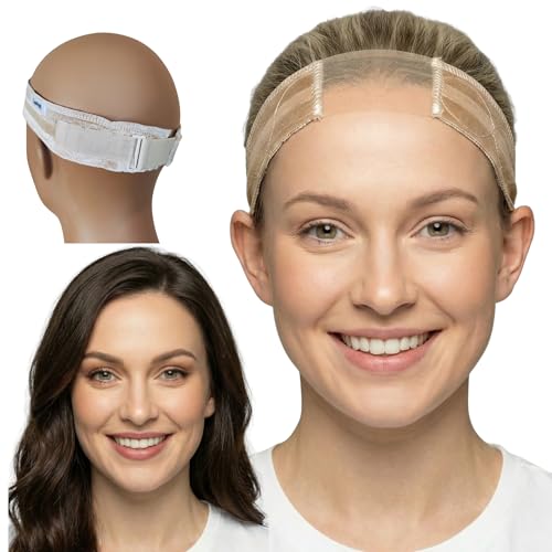 LIT UNICORNS LUX GRIP Lace Wig Gripper Band - Fully Adjustable Extra Wide Lace - Premium Non Slip for Lace Front and All Wigs - Beige