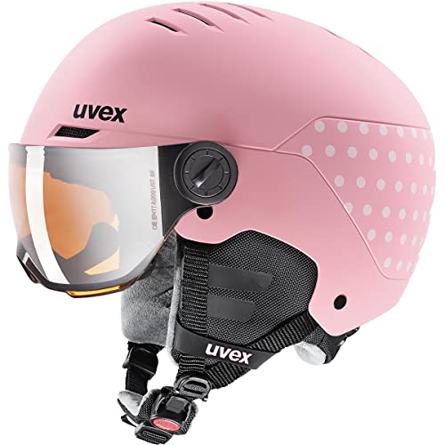 uvex Rocket jr Visor Kinderskihelm, pink Confetti matt, 51-55 cm – Ansicht 4