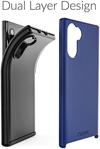 Crave Note 10 Case, Dual Guard Protection Series Case for Samsung Galaxy Note 10 - Navy