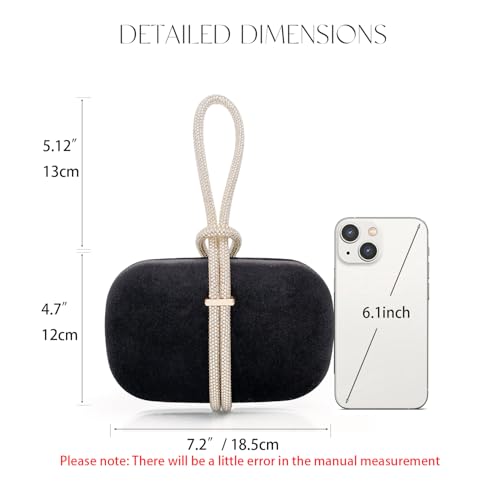 Image of CARIEDO Women's Rhinestones Evening Handbag Crystal Clutch Bridal Purse for Wedding Prom Night Out Party