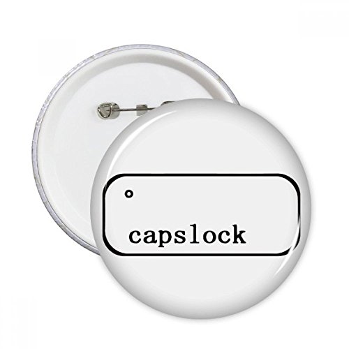 Badge capslock pour vêtement terne : transformez votre style avec ce bouton rond 5pcs