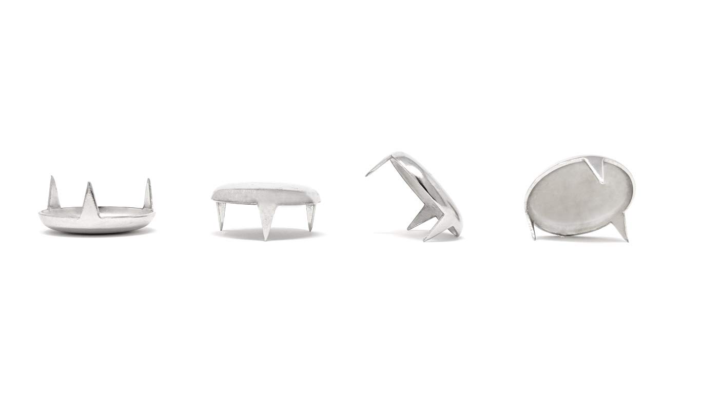 Keay Vital Parts 27Mm Furniture Glides 3 Prong - Made In Germany (Metal, Nickel Plated Steel, Pack Of 4)