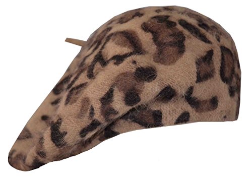 ANGELA & WILLIAM Classic Angora Beret Cap Hat 10.5
