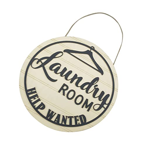 TOPBATHY Hängendes Wäscheschild Holz Deko Waschküche Schild Für Trockenreinigungsladen Türschild Mit Einzigartigem Europäischen Design Wanddekoration Für Wäsche Und
