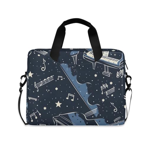 Maletín porta laptop ALAZA 13-15.6 pulgadas azul con notas musicales miniatura 1