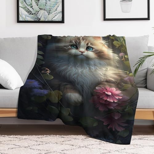 Couverture chat polaire flannel légère couverture toutes saisons