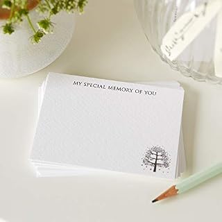 ANGEL & DOVE 25 Luxury White Textured 'My Special Memory of You' Funeral Remembrance Cards - Alternative to a Condolence Book for a Funeral or Celebration of Life