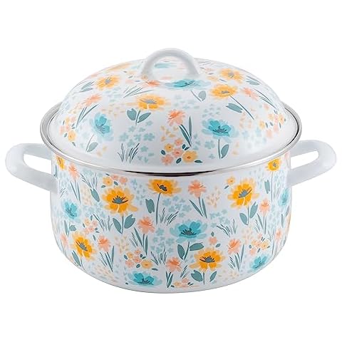 McSunley 6Qt Dutch Oven with Porcelain Enamel Cover