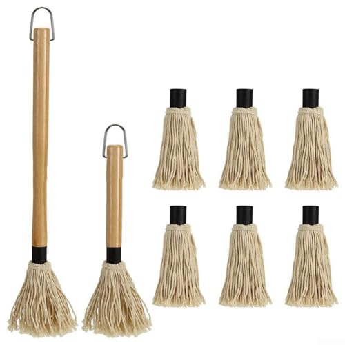 Professioneller Grillmopp mit mehreren Ersatzbürsten (B)