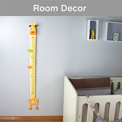 Wood and Fabric Wall Growth Chart, Height Measurement, Scale, Ruler for Kids (Giraffe) - Image 6
