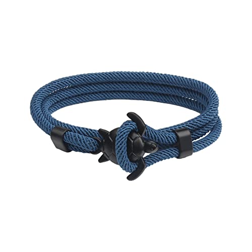 Yowablo Bracelet mode tortue Bracelet nautique hommes femmes breloque corde nautique chaîne parapluie corde Bracelet homme sac crochet en métal Avec Bijoux