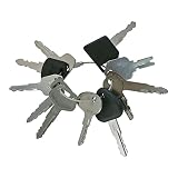 Recmod 11 Forklift Keys Master Set With Chain for Komatsu Volvo Toyota Doosan Nissan Hyster JCB Yale