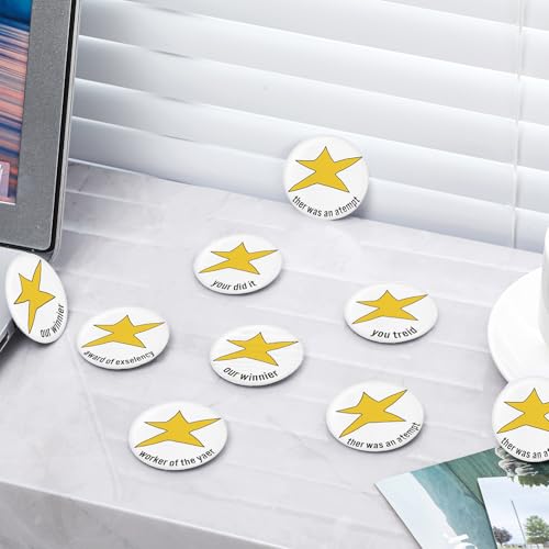 Image of Yinkin 36 Pcs Funny Star Pins, Your Did It Cute Meme Pins Humorous Badge Brooch Jewelry Accessories, Encouragement Gifts for Friends Coworkers Adults