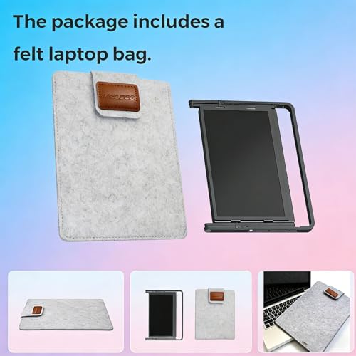 Image of 15.6 inch Portable Laptop Screen Extender - 1080p FHD Tri-Fold Monitor, USB-C /HDMI & Play, 360 Rotatable Stand, Adjustable Viewing Angles, Compatible with Windows & macOS