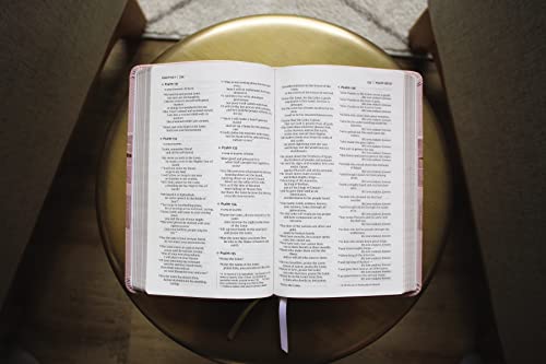niv thinline bible leathersoft pink red letter comfort print