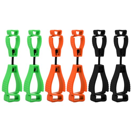 Wisebom Glove Clips, 6Pcs Plastic Grabber, Glove Clamp, Guard Safety Clip for Garden & Construction Sites