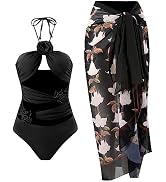 IBAKOM Women Floral High Cut Two Piece Swimsuit Set