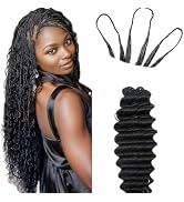 100% Human Hair Knotless Pre-Separated Crochet Hair Extensions Feather Line Hair Extensions Deep ...