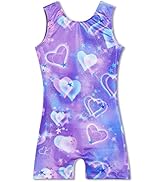 rainbowsnow Girls Gymnastics Leotards Sparkly Biketard Toddler Kids Unicorn Mermaid Unitard Size ...