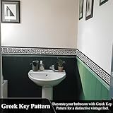 funlife Wallpaper Border Stickers, Self Adhesive Ceiling Molding Borders, Skirting Wall Waist Line for Home DIY Decorative, 10x200cm, Black White - Image 4