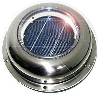 ECO LLC Solar Powered Vent Fan Exhaust Ventilation Stainless Steel for Roof Attic