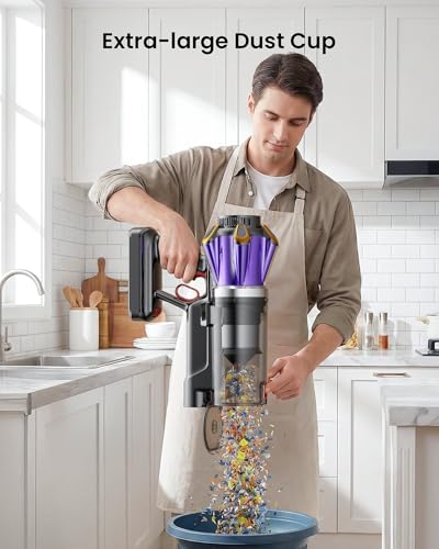 Migusky Cordless Vacuum Cleaner, 650W 55Kpa 70Mins Cordless Stick Vacuum with Hurricane Mode, 1.8L Cup, Anti-Tangle Vacuum Cordless, Self-Standing Vacuum Cleaners for Home Pet Hair Carpets