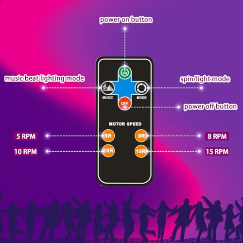 Tazkzzy HG00041 Disco Ball Motor With Remote thumb #5