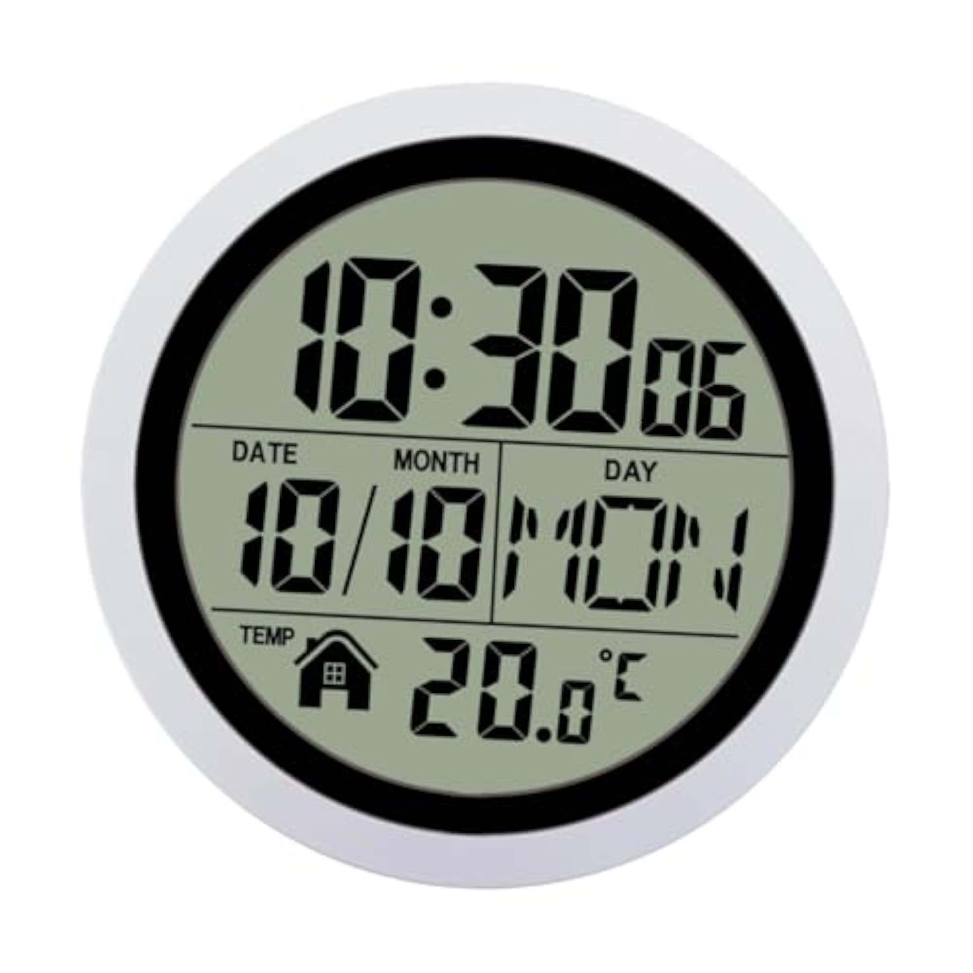 Digital Shower Clock, Modern Small Wall Clock for Living Room