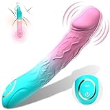 Women Vibrator Adults Sex Toys, 8' Realistic Dildo with 10 Vibrations for Women G Spot Clitoris Stimulation Anal Play, Silicone Vibrators Rechargeable Massage Wand Sex Toys & Games, Couple Vibrators