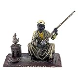  Kunst & Ambiente - Wiener Bronze Araber Figur - Araberkrieger auf Teppich - Bergmann-Stempel - handbemalt - Sammlerstatue - Skulpturen online kaufen - Innenbereich