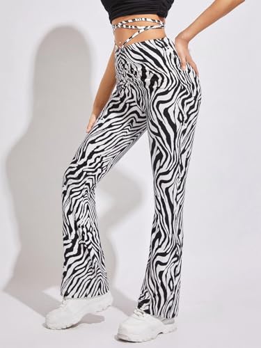 Image of KOTTY Women's Stylish Flared Printed Party Pants