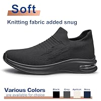 Mens Walking Shoes Slip on Lightweight Comfortable Running Shoes Workout Tennis Athletic Shoes Gym Sneakers Black Size 11 — image 4