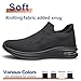 Mens Walking Shoes Slip on Lightweight Comfortable Running Shoes Workout Tennis Athletic Shoes Gym Sneakers Black Size 13