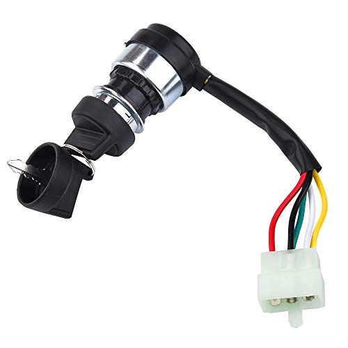 WEIYINGSI 5 Wire Ignition Key Switch with Dustproof/Waterproof Covers for 50cc 70cc 90cc 110cc 125cc 150cc 200cc 250cc Go Kart Dune Buggy ATV 4 Wheeler Quad - Thumbnail 4