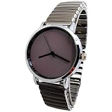 Orologio da donna, estensibile, tinta unita, colore: tortora/grigio/viola, elegante Parigi, BCBG