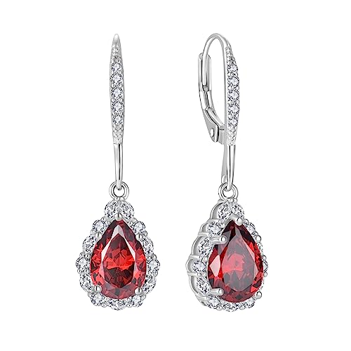 Radiant Collections2.00 Ctw Round Cut Purple Amethyst Christmas Snowflake Drop Earrings 14k White Gold Finish 925 Sterling Silver